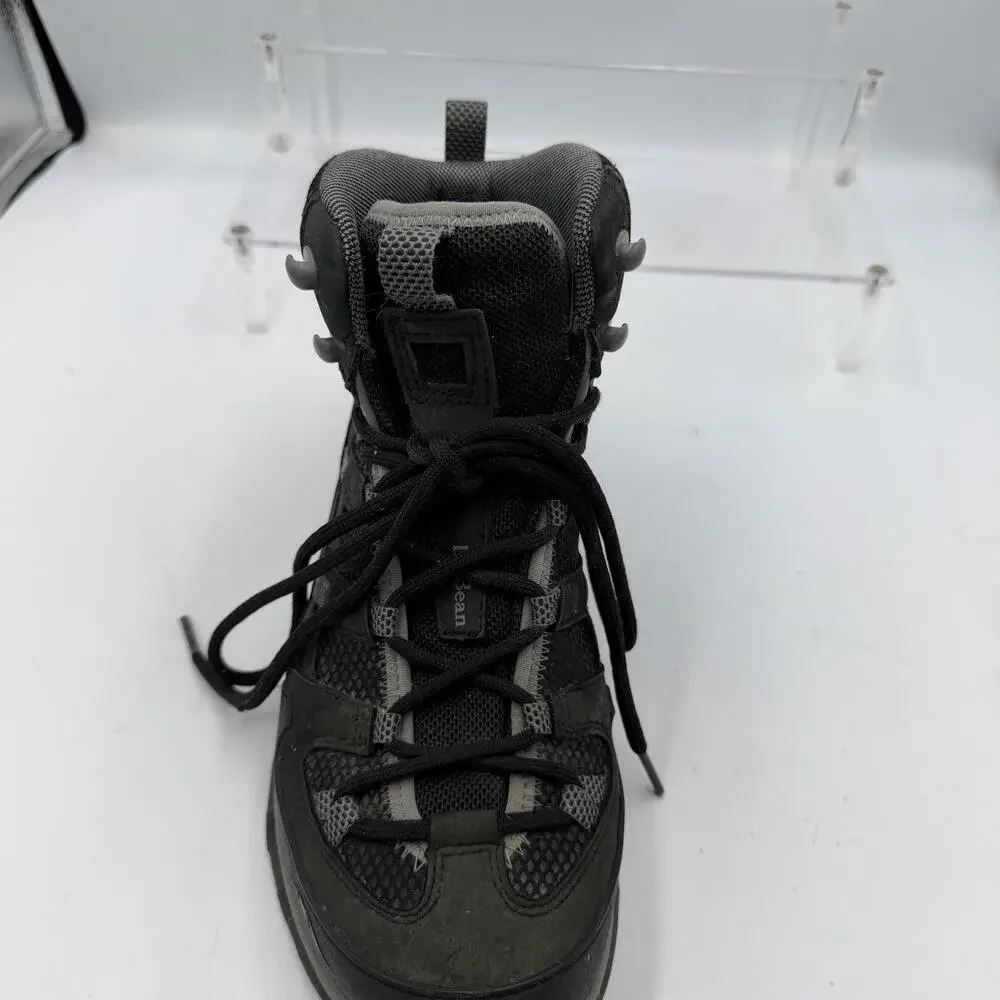 L.L.Bean Boots Mens Size 7.5M Black Nubuck Gore Tex Hiking Waterproof Ankle